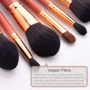 Vegan Makeup Brushes Eye Set- Glamour. Sustainable Wood & Bronze Makeup Brushes Hurtig Lane