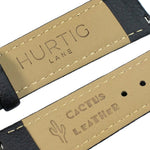 Mykonos CACTUS Leather Watch Silver, White & Black Watch Hurtig Lane Vegan Watches