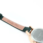 Amalfi Petite Vegan Leather Rose Gold/White/Forest Green Watch Hurtig Lane Vegan Watches