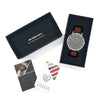Mykonos Vegan Leather Watch Silver/Grey/Chestnut Watch Hurtig Lane Vegan Watches