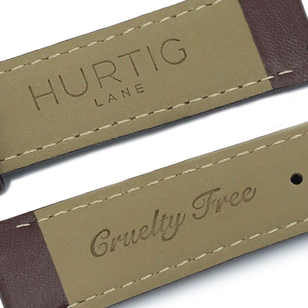 Chestnut and Gold Vegan Leather Strap watch strap Hurtig Lane Vegan Watches