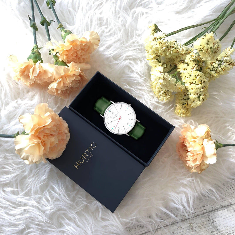 vegan watch and flowers
