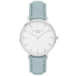 Hymnal Vegan Suede Watch Silver, White & Forest Green - Hurtig Lane - sustainable- vegan-ethical- cruelty free
