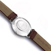 Moderno Vegan Leather Watch Silver, White & Chestnut Watch Hurtig Lane Vegan Watches