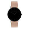 Lorelai Stainless Steel Watch All Black & Rose Gold - Hurtig Lane - sustainable- vegan-ethical- cruelty free