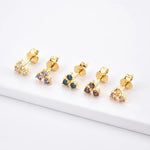 Vistosa Trio Gold Earrings- Emmerald Green Necklaces Hurtig Lane