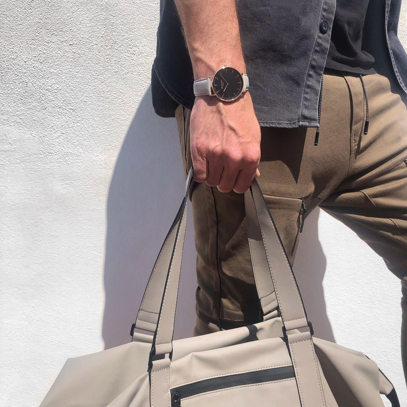 men's vegan fashion and vegan leather watch