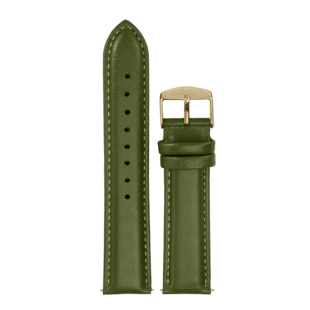 Green and Gold Cactus Leather Strap watch strap Hurtig Lane Vegan Watches