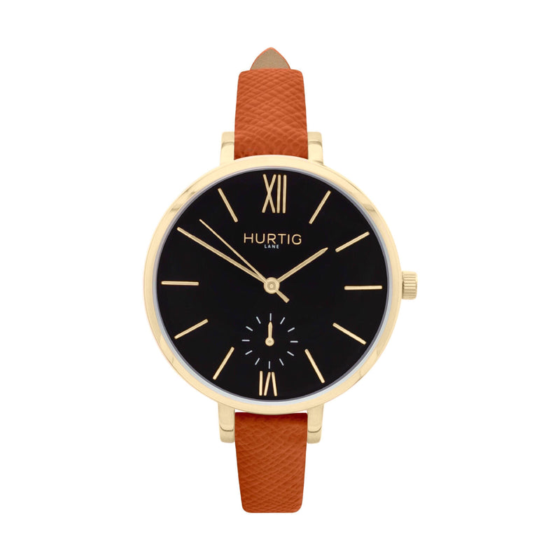 Amalfi Petite Stainless Steel Watch Gold, Black & Silver Watch Hurtig Lane Vegan Watches