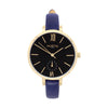 Amalfi Petite Vegan Leather Watch Gold, Black & Coral Watch Hurtig Lane Vegan Watches
