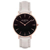 Vegan leather watch Rose gold and grey
