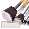 Vegan Rounded Foundation Makeup Brush- Bamboo and Silver Makeup Brushes Hurtig Lane