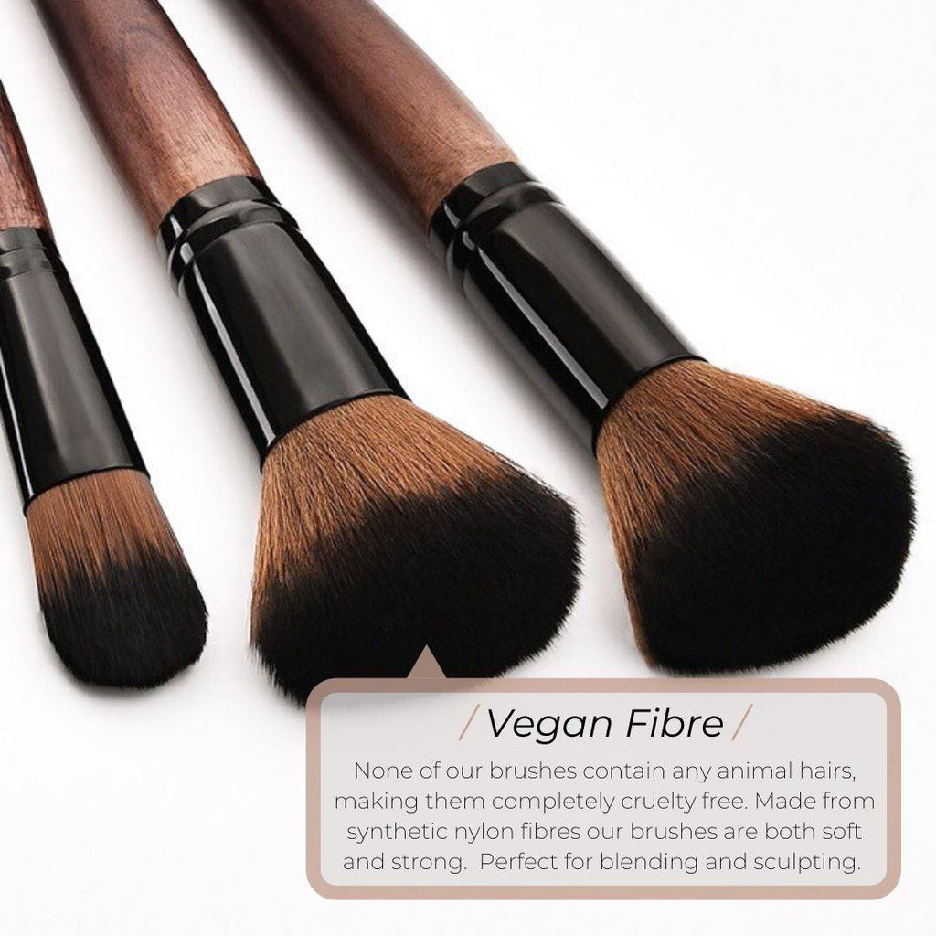 Vegan Eyeshadow Blender Makeup Brush - Sustainable Wood and Black Makeup Brushes Hurtig Lane