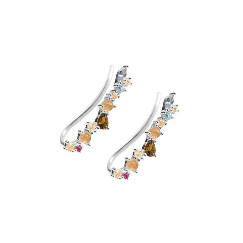 Rainbow Silver Earrings Infinite Jewellery Hurtig Lane Vegan Watches